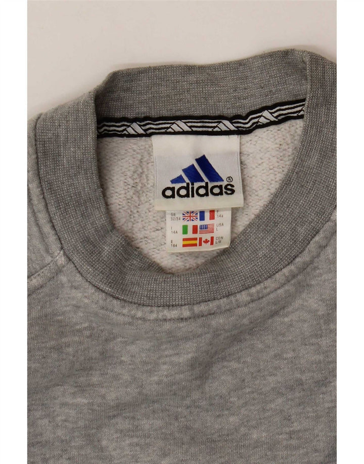 Adidas Sweat-Shirt Garçon 13-14 Ans Gris Coton