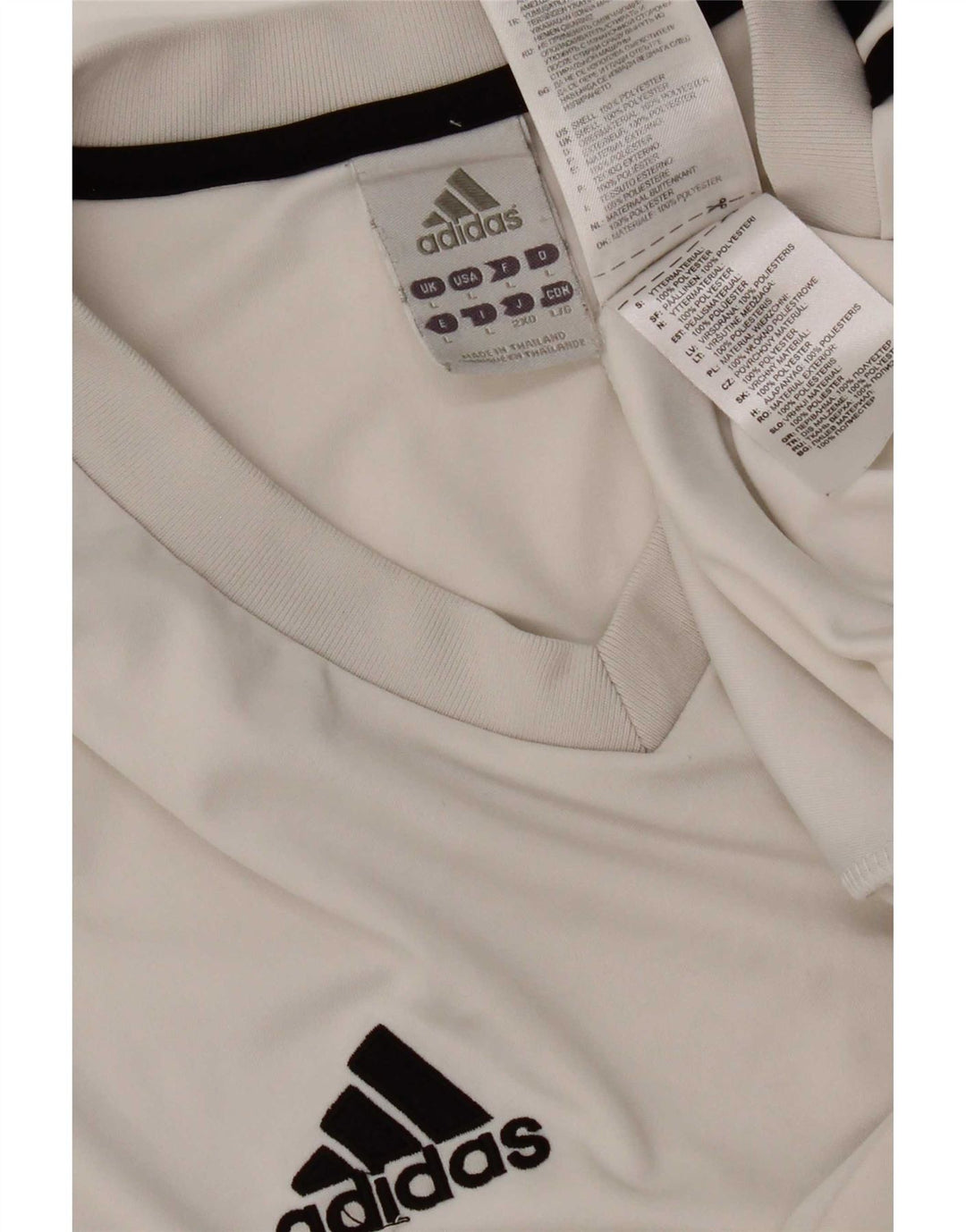 Adidas Hommes Climalite T-Shirt Haut Grand Blanc Polyester