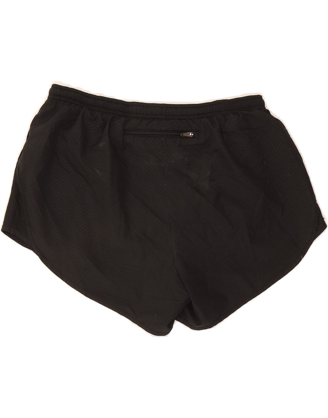 NIKE Womens Dri Fit Sport Shorts UK 14 Medium  Black Chevron Polyester Vintage Nike and Second-Hand Nike from Messina Hembry 