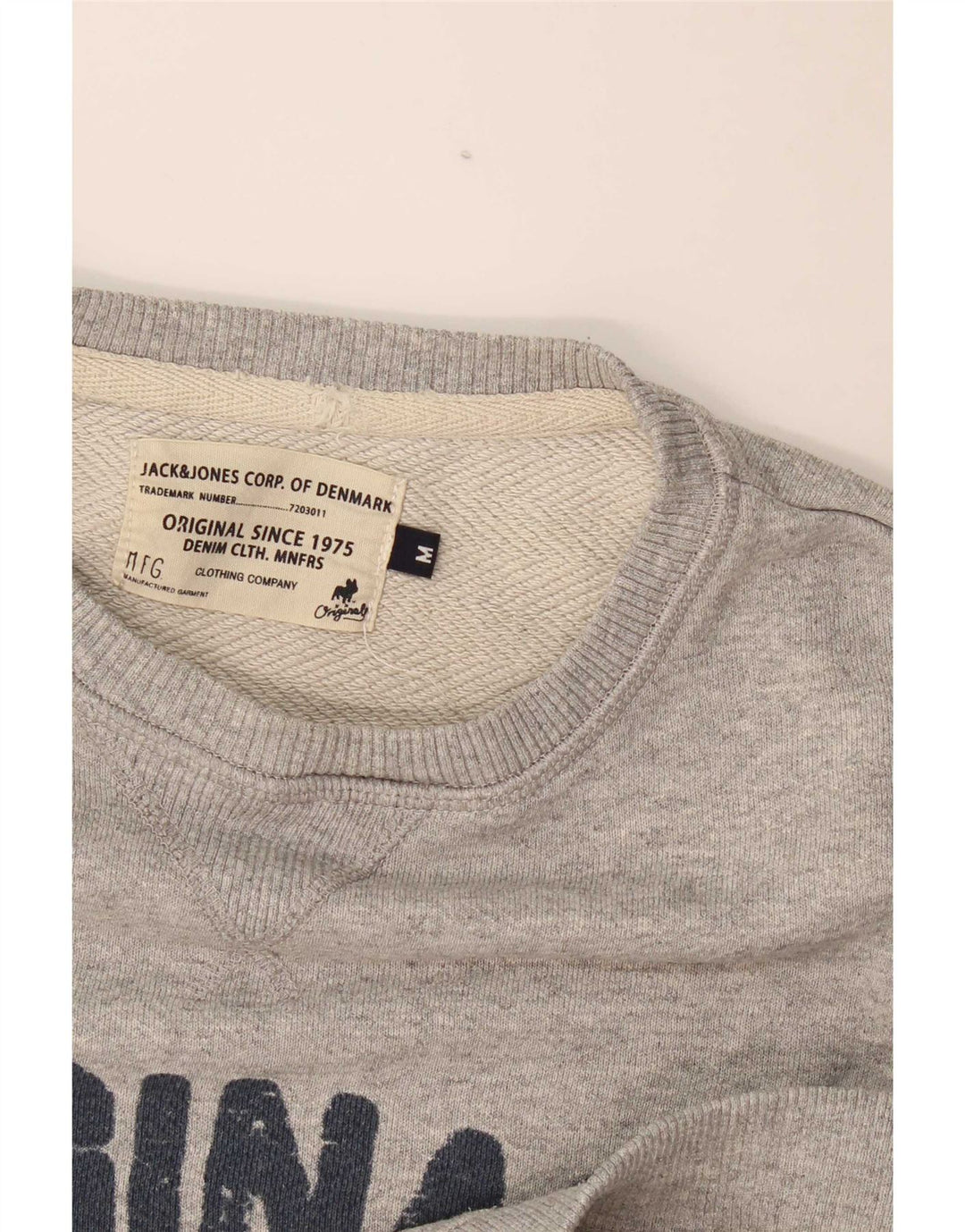 Jack & Jones Sweat-Shirt Graphique Homme Gris Moyen Moucheté