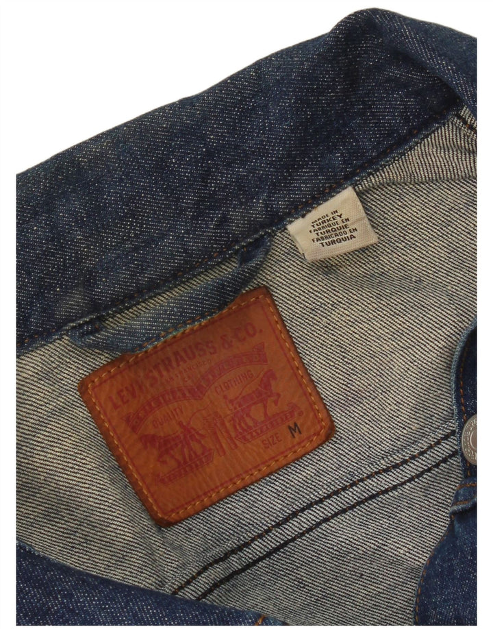 Levi's Veste en Jean Crop Femme UK 12 Bleu Moyen