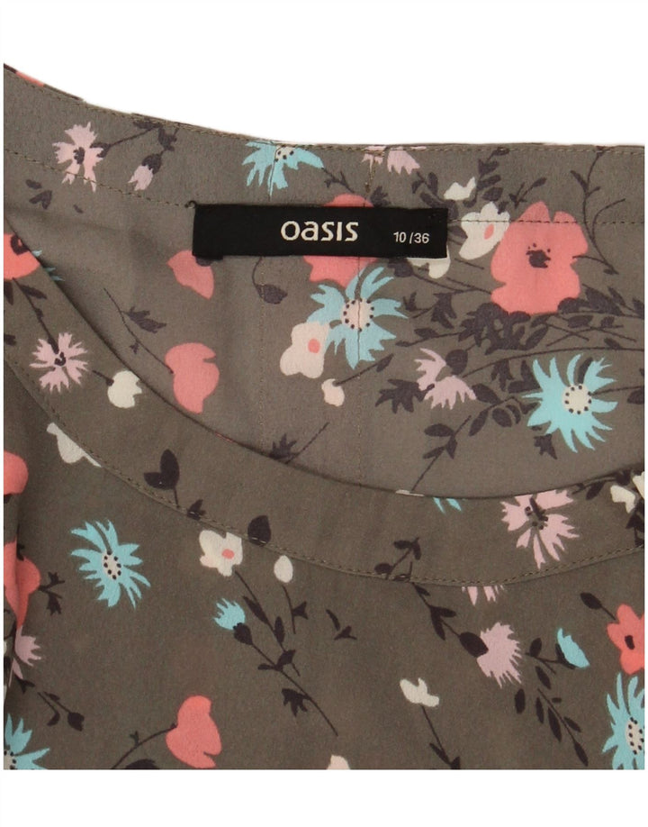 Oasis Chemisier pour femme UK 10 Petit vert floral