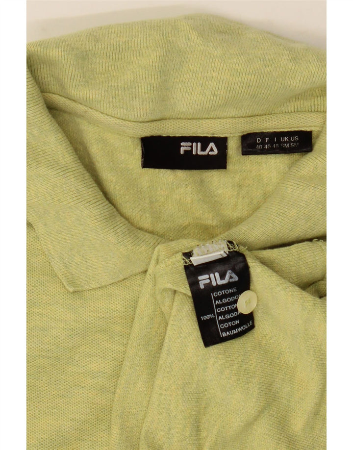 Polo pour homme FILA, petit, coton vert moucheté