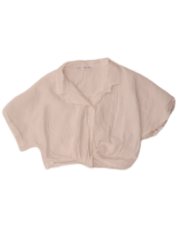 Chemisier court fille Zara 11-12 ans blanc modal