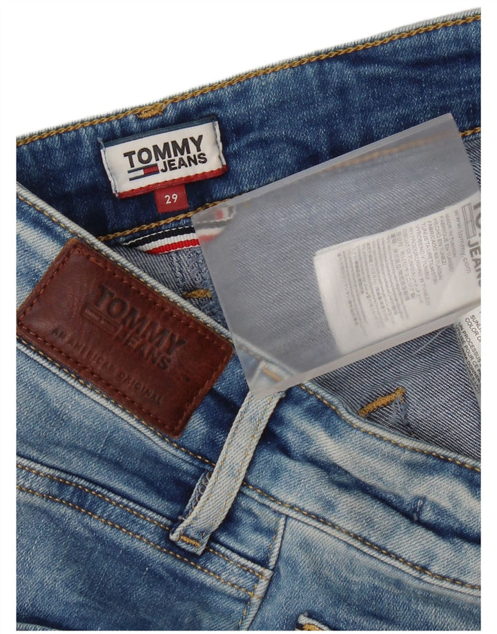 Tommy Hilfiger Femme Mini Jupe En Jean W29 Bleu Moyen Coton