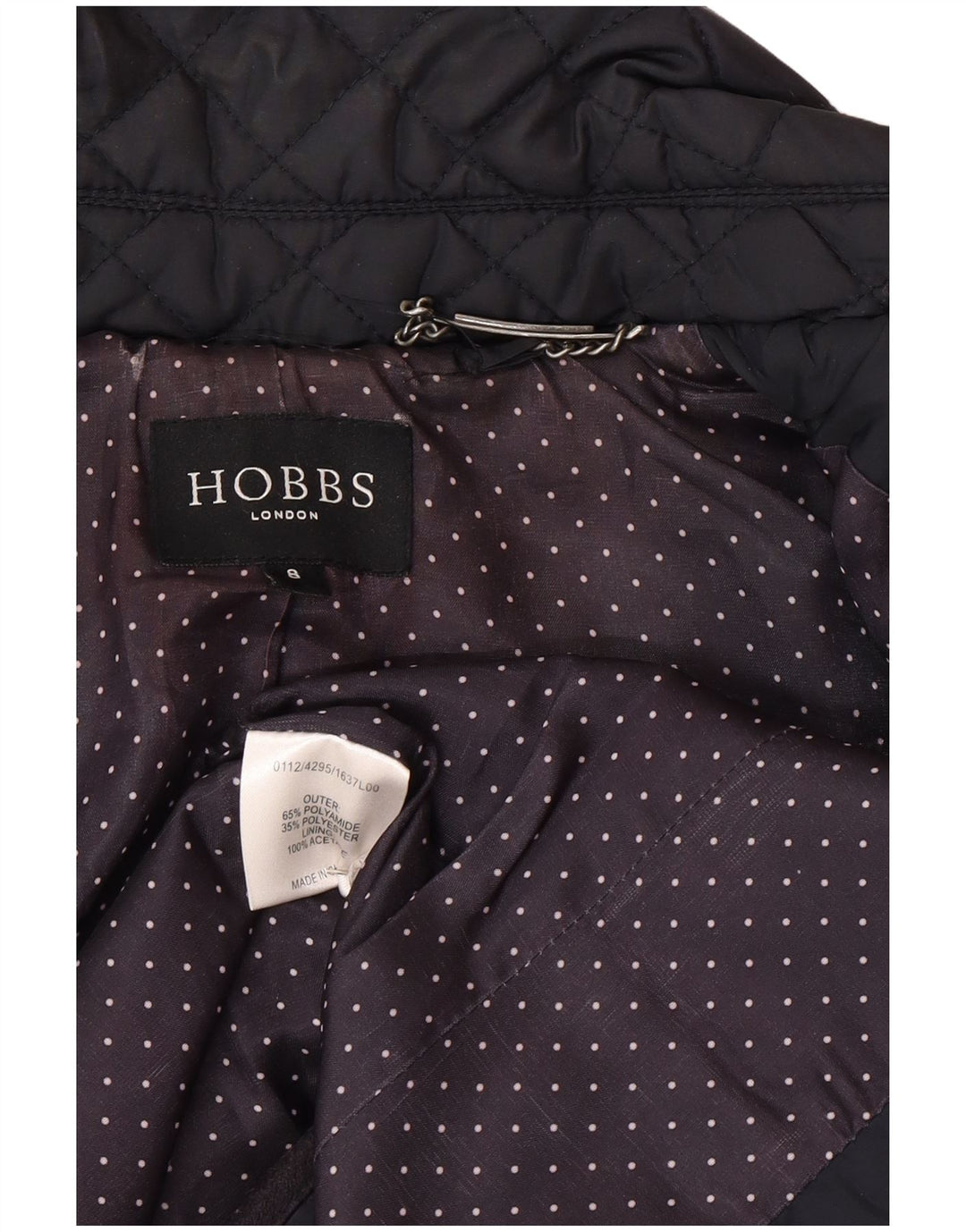 Hobbs Veste matelassée pour femme UK 8 Small Bleu marine Polyamide