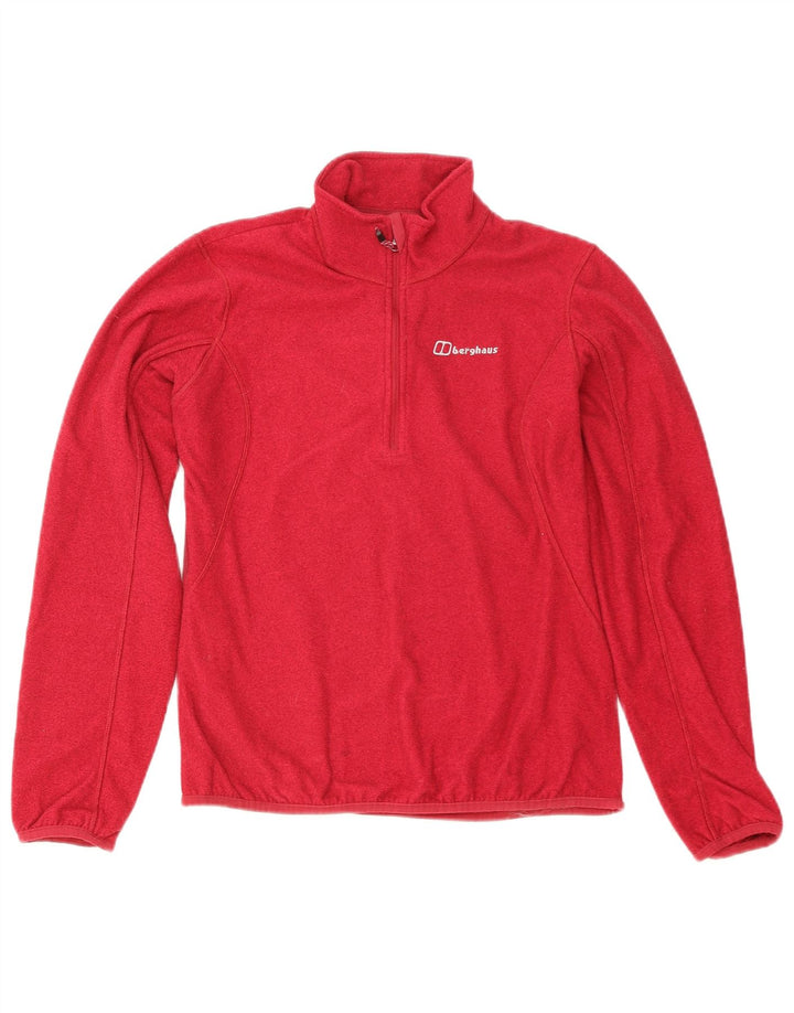 Berghaus Pull polaire à col zippé pour femme UK 12 Rouge moyen Polyester