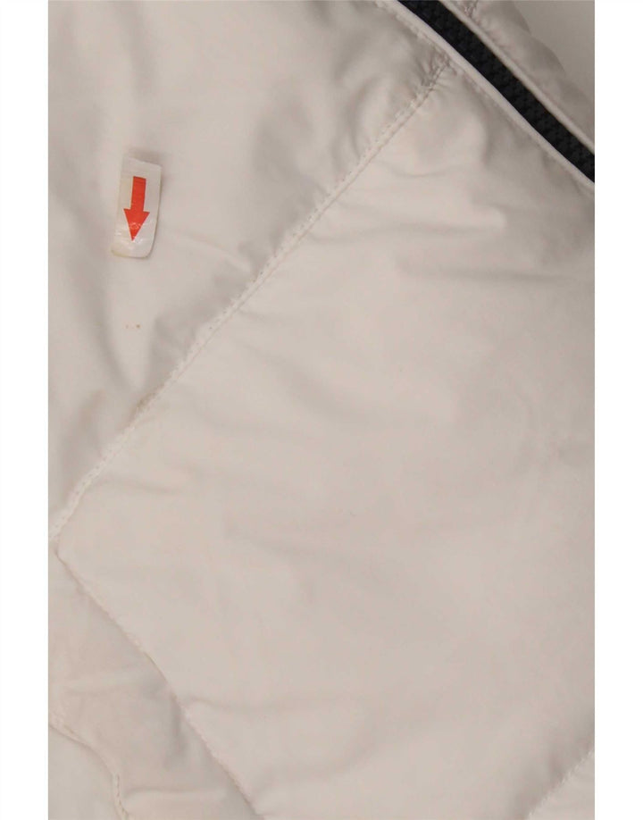 Tommy Hilfiger Veste matelassée à capuche pour homme UK 38 Medium Blanc Polyester