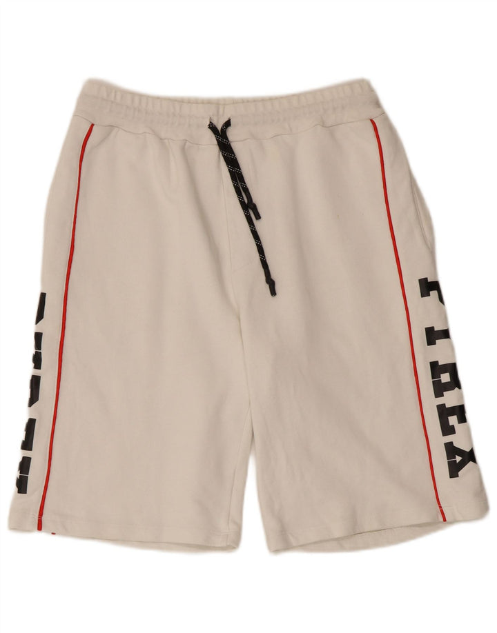 PYREX Short de Sport Graphique Homme Coton Blanc Moyen