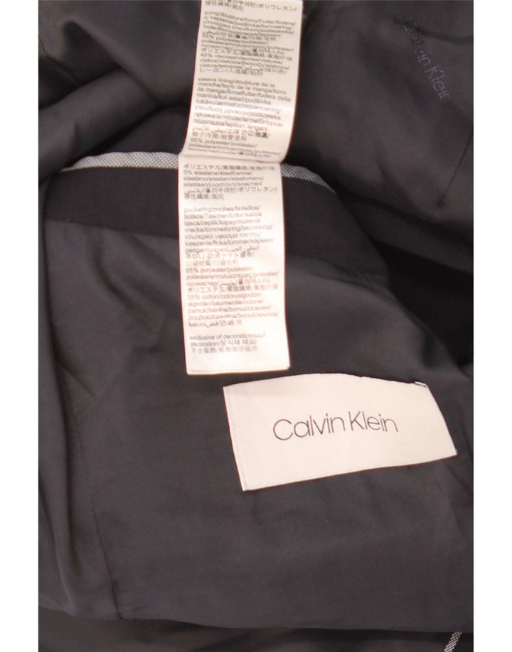 Calvin Klein Veste blazer à 2 boutons pour homme IT 48 Noir moyen Polyester
