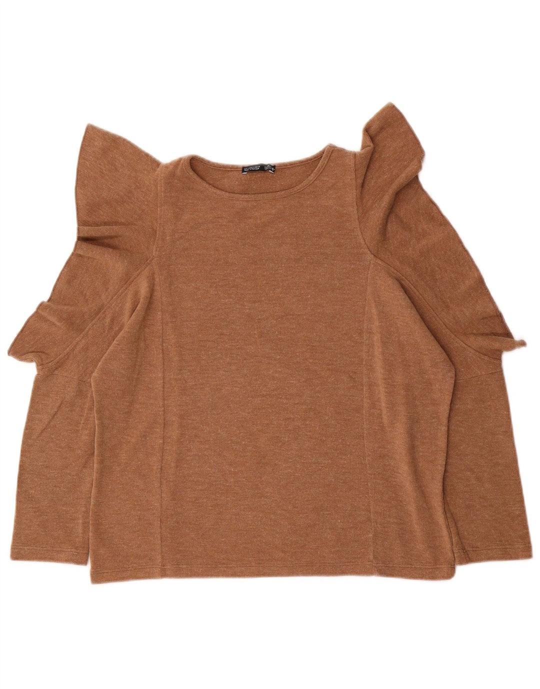 Zara Femme Haut Oversize Manches 3/4 UK 10 Petit Beige
