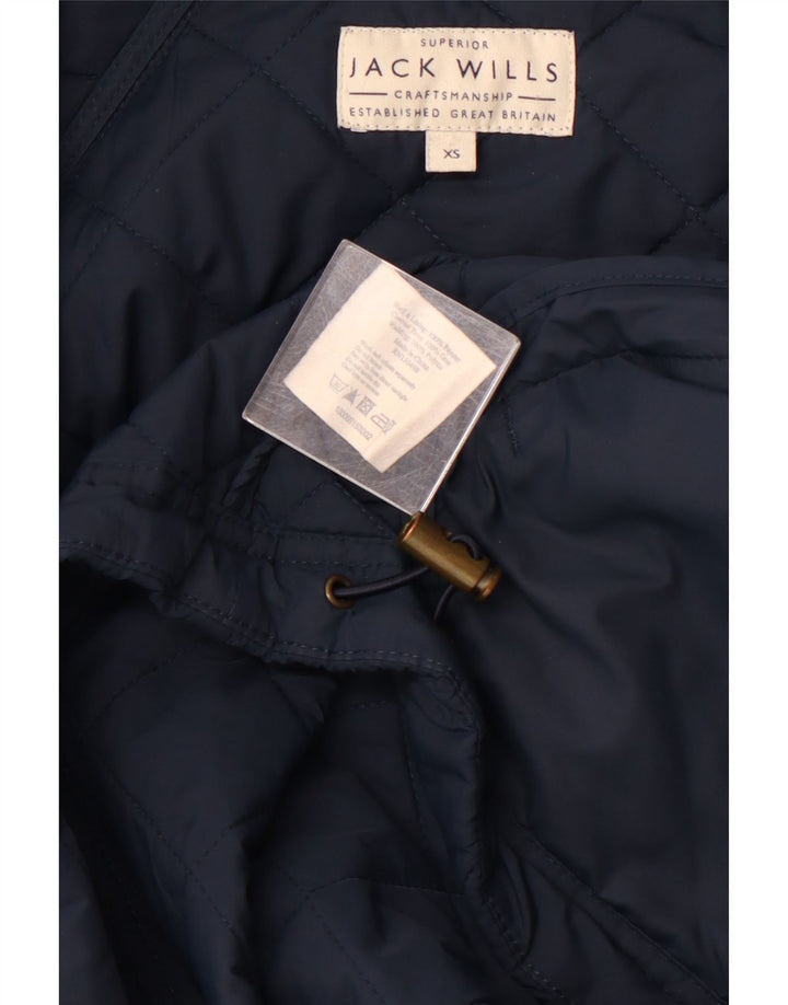 JACK WILLS Veste matelassée à capuche pour homme UK 34 XS Bleu marine Polyester