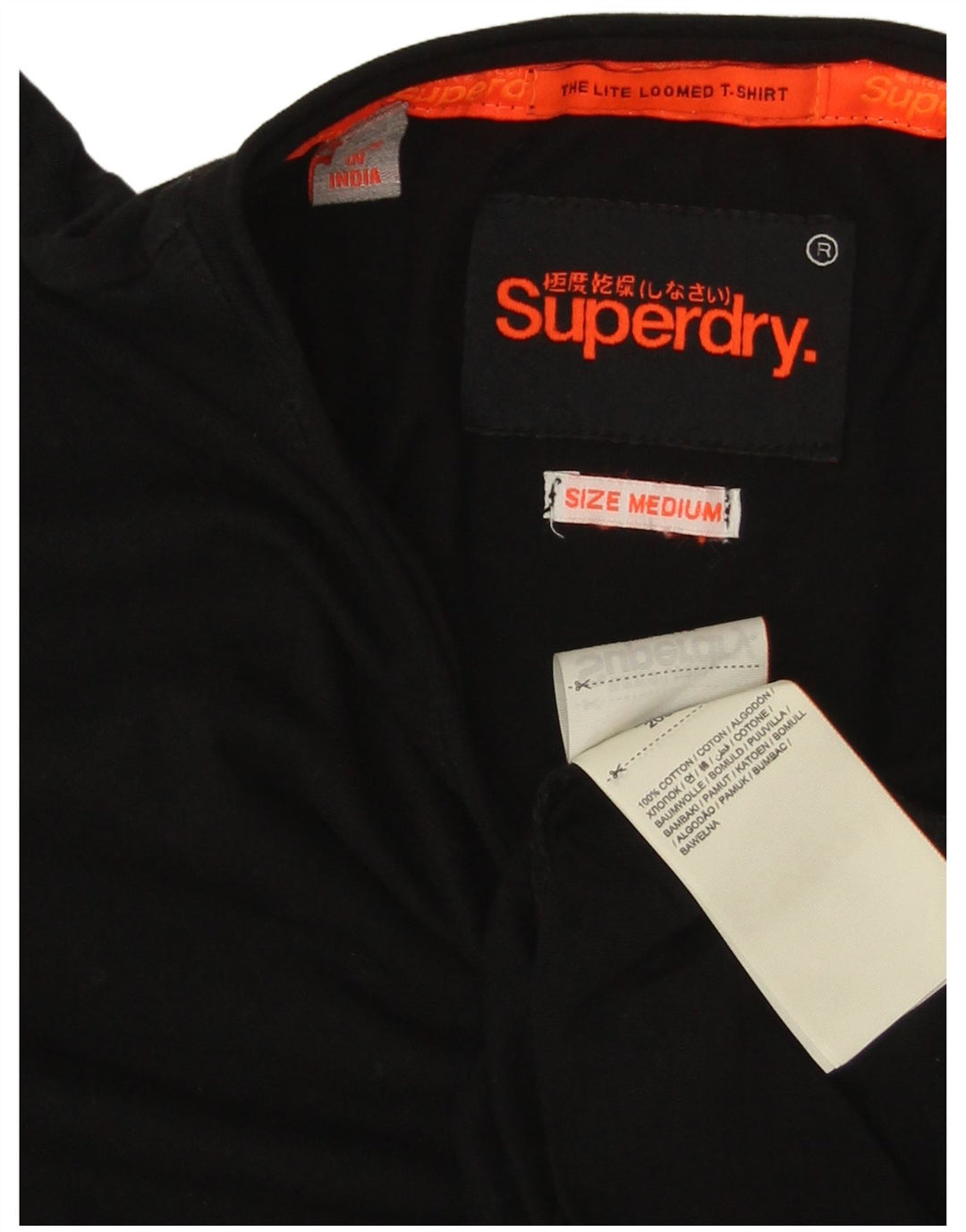 SUPERDRY T-Shirt Homme Noir Moyen Coton