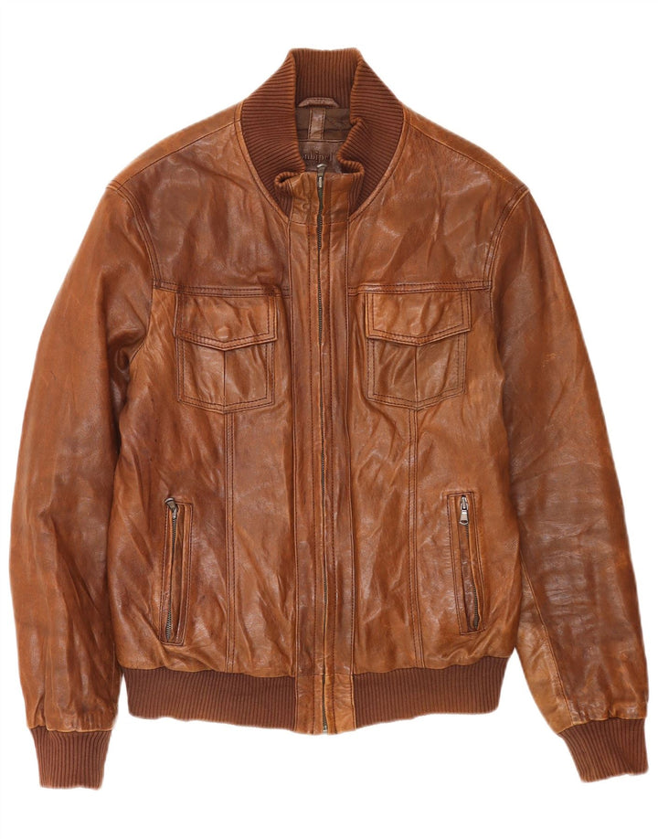 Conbipel Blouson Bomber En Cuir Homme IT 46 Petit Marron