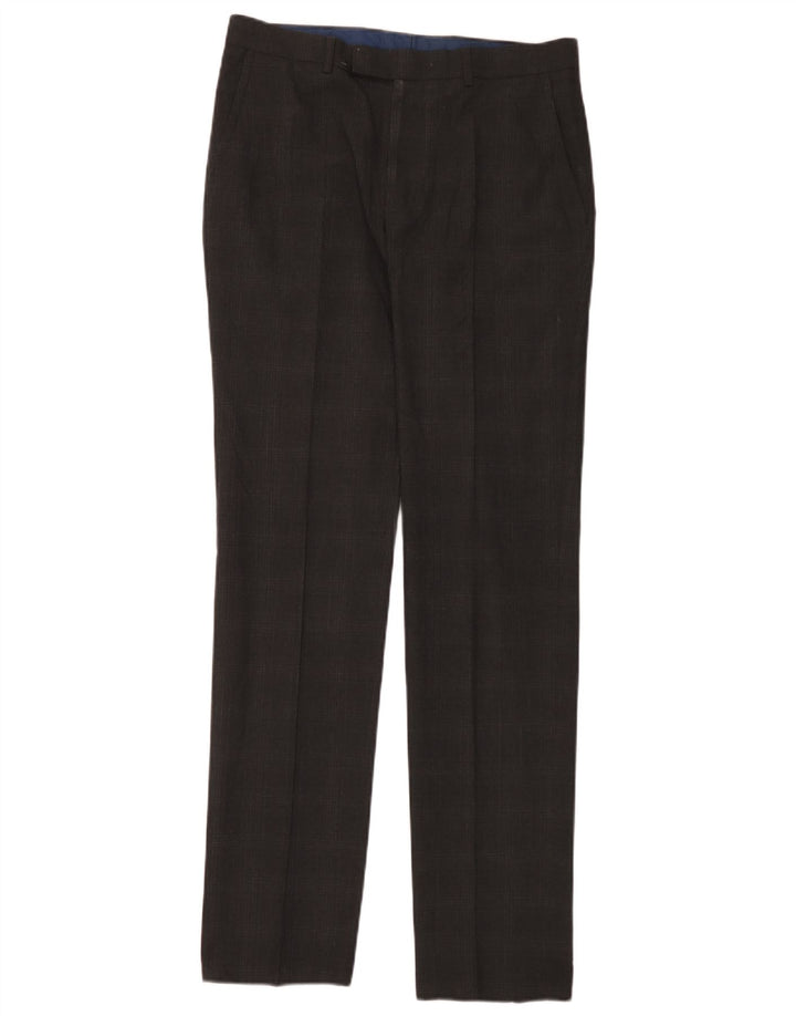 Marks & Spencer Pantalon de costume super slim pour homme W32 L33 Gris à carreaux