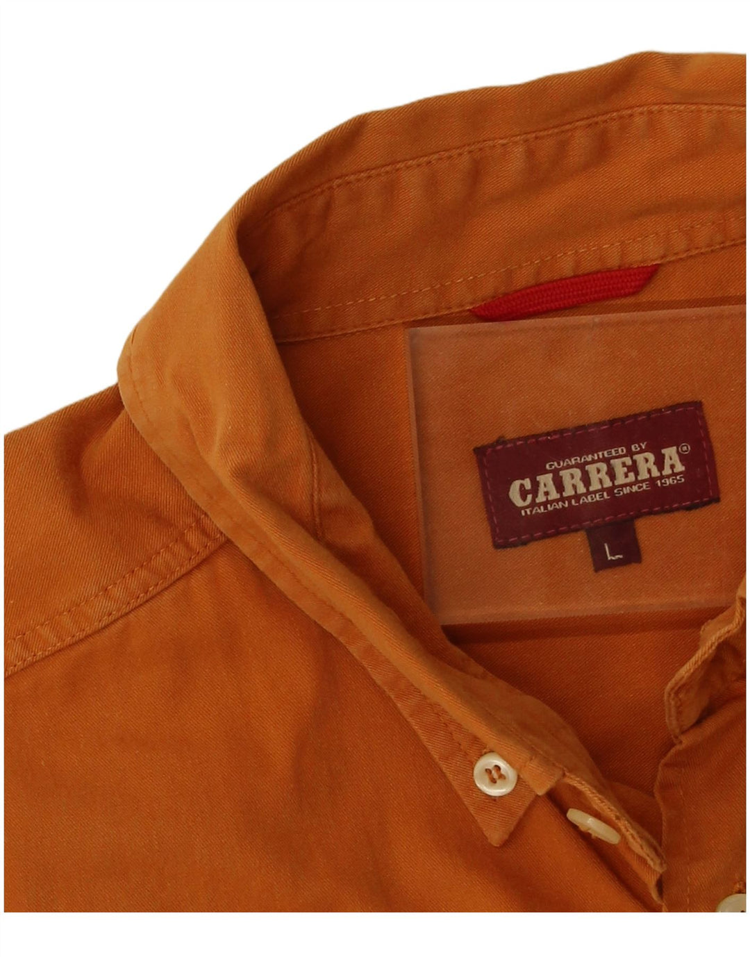 Carrera Chemise Homme Large Orange Coton