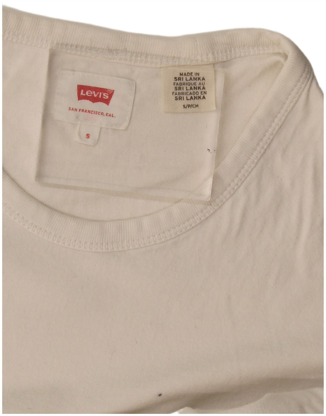 Levi's T-Shirt Femme UK 8 Small Blanc