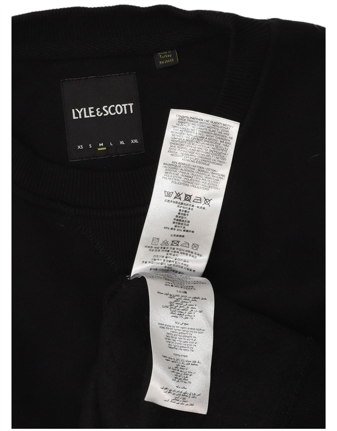 LYLE & SCOTT Sweat-Shirt Homme Noir Moyen Coton