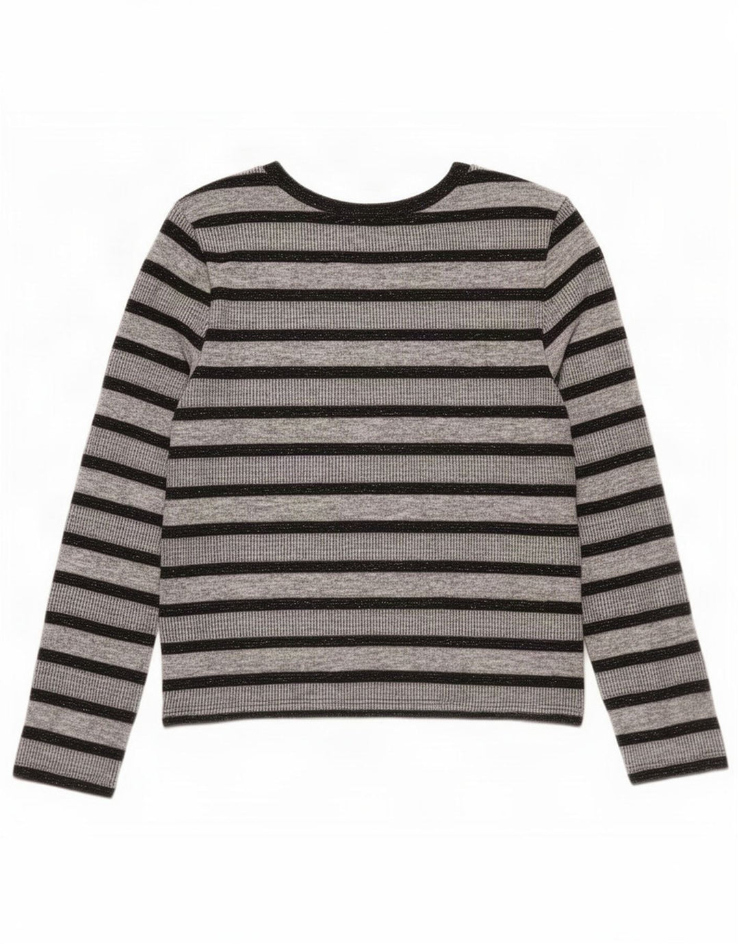 Marks & Spencer Haut à manches longues pour femme UK 42 Polyester rayé gris moyen