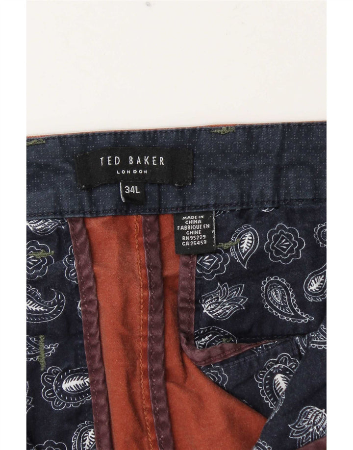 Ted Baker Pantalon Chino Slim Homme W34 L33 Marron Coton
