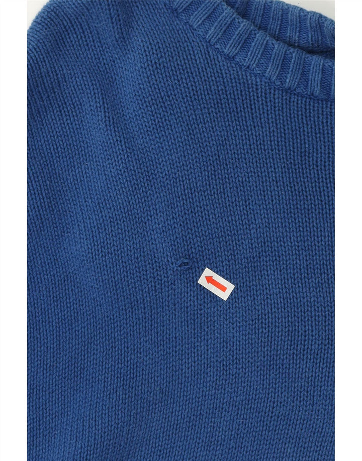 Chaps Pull à col rond pour homme en coton bleu 4XL