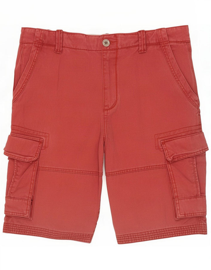 Fat Face Short cargo pour hommes grand W36 coton rouge