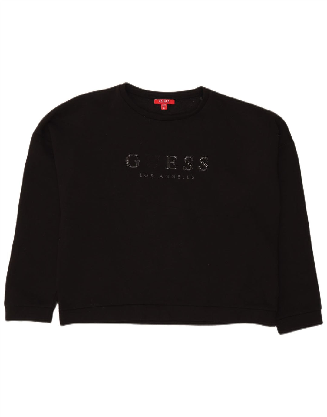 Guess Sweat-shirt court surdimensionné pour femme UK 14 Grand Noir