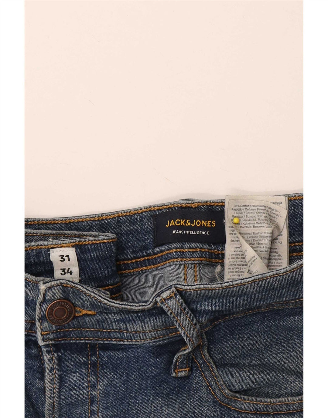 Jack & Jones Jean Slim GLENN W31 L34 Homme Bleu Coton