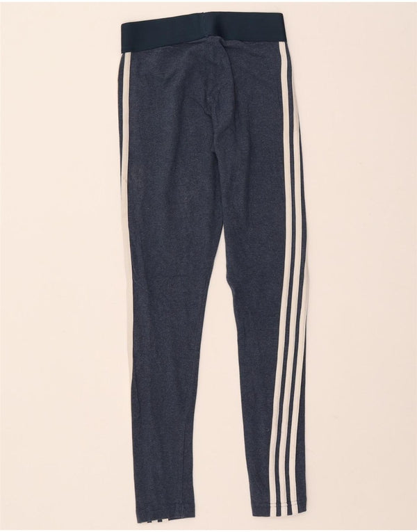 ADIDAS Leggings Femme UK 4/6 XS Bleu Marine Coton