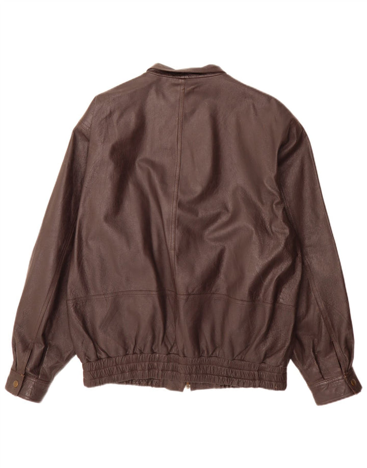 veste en cuir homme vintage UK 40 Grand Marron