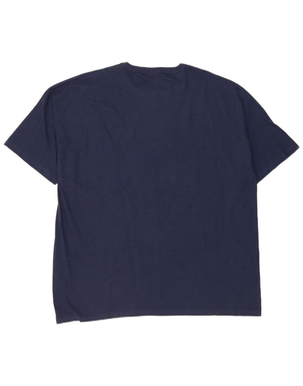 Russell Athletic Hommes Troopers Baseball Graphique T-Shirt Top 2XL Bleu Marine