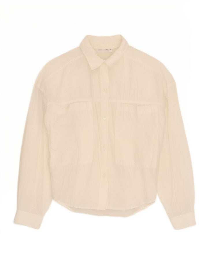Chemisier Chemise Fille Zara 13-14 Ans Blanc Modal