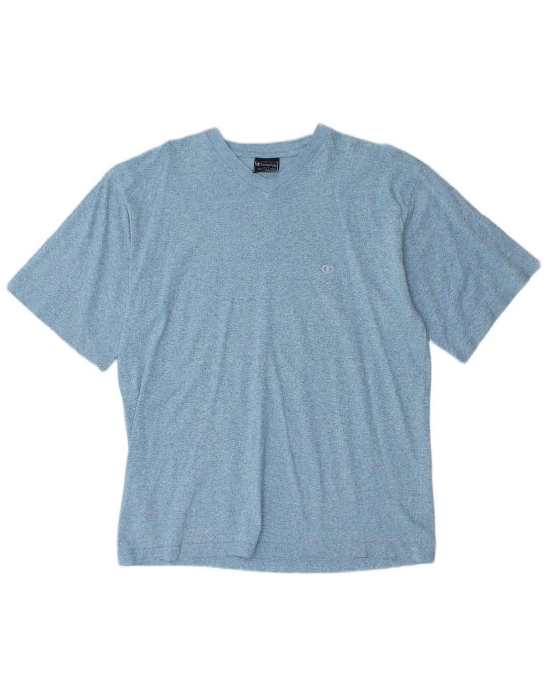 CHAMPION T-Shirt Homme Haut Large Bleu Moucheté Coton