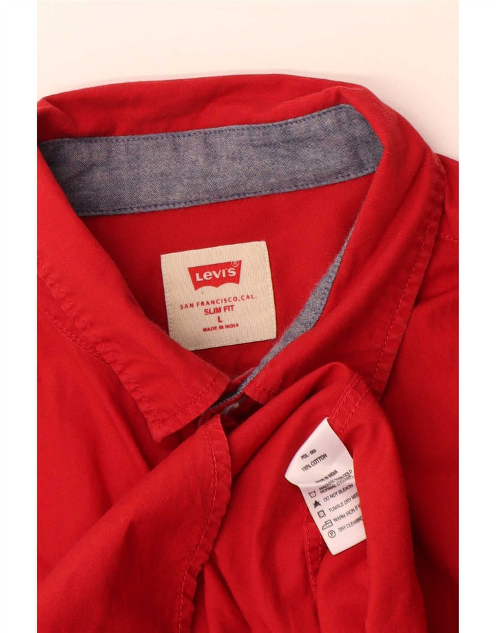 Levi's Chemise Slim Fit Homme Rouge Coton