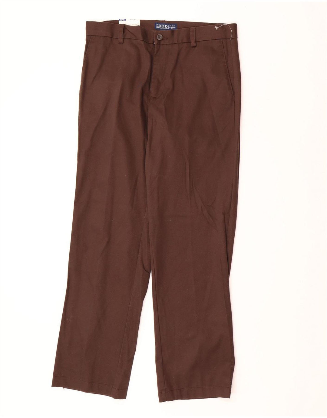IZOD Pantalon Chino Droit Homme W30 L30 Marron Coton
