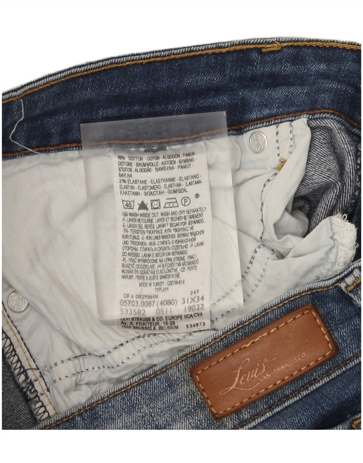 Levi's Jean Slim Femme W31 L34 Bleu Coton