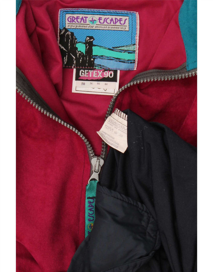 Great Escapes Veste de survêtement pour homme IT 50 Rouge moyen Colourblock Rétro