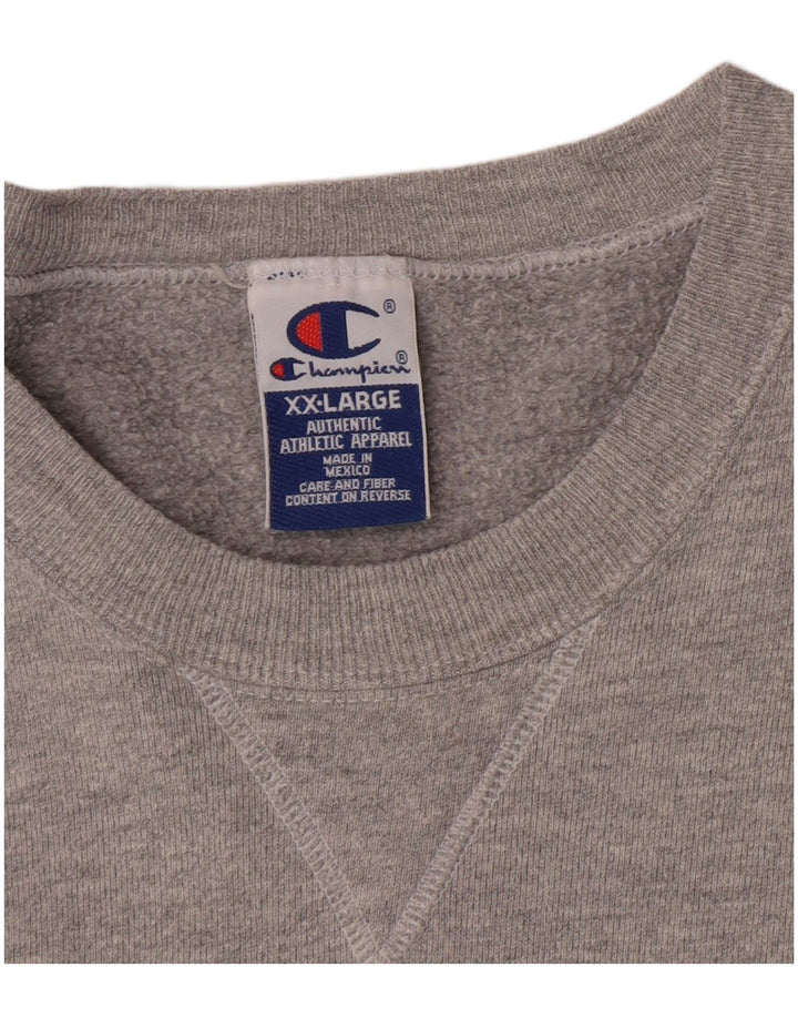 Champion Sweat-shirt pour homme 2XL Gris Coton