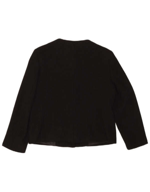 Zara Veste blazer à 1 bouton pour femme UK 12 Noir moyen