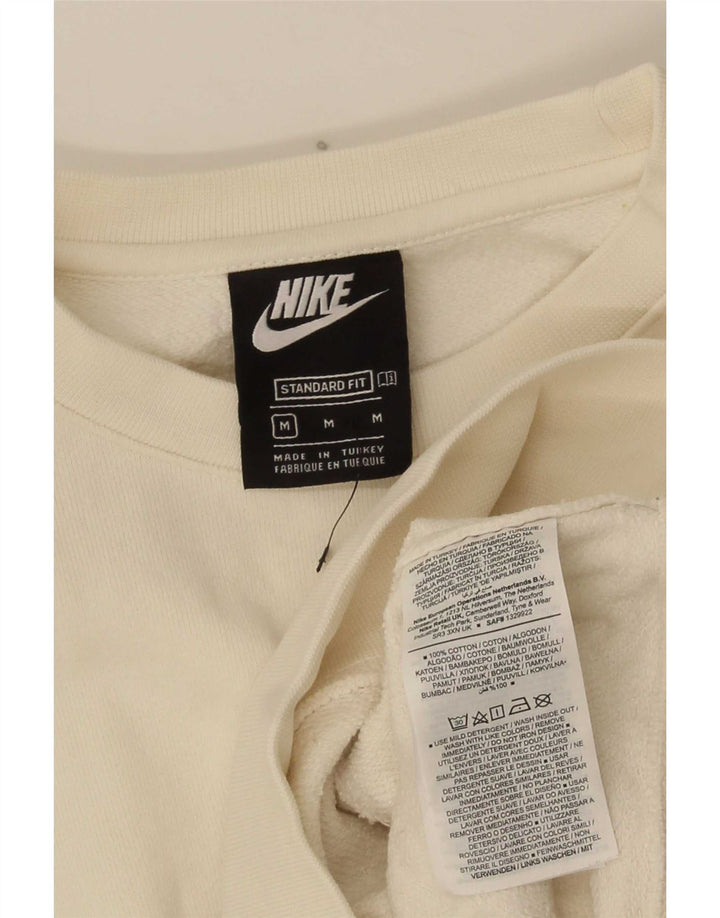 Nike Sweat-shirt graphique coupe standard pour homme en coton blanc moyen