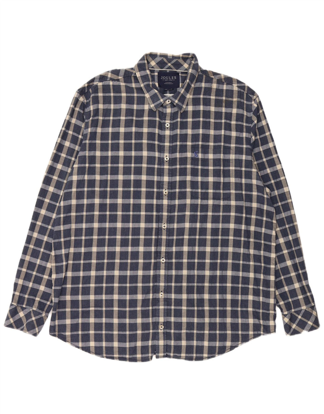 JOULES Chemise Homme 2XL Bleu Marine Carreaux Coton