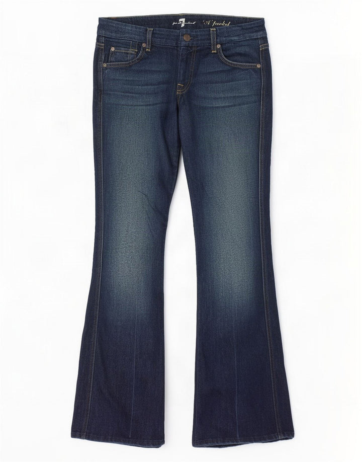 7 For All Mankind Jean Bootcut Femme W30 L32 Bleu Marine Coton