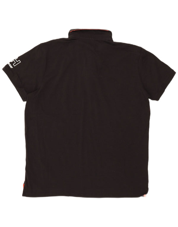 Helly Hansen Polo graphique pour homme 2XL en coton noir