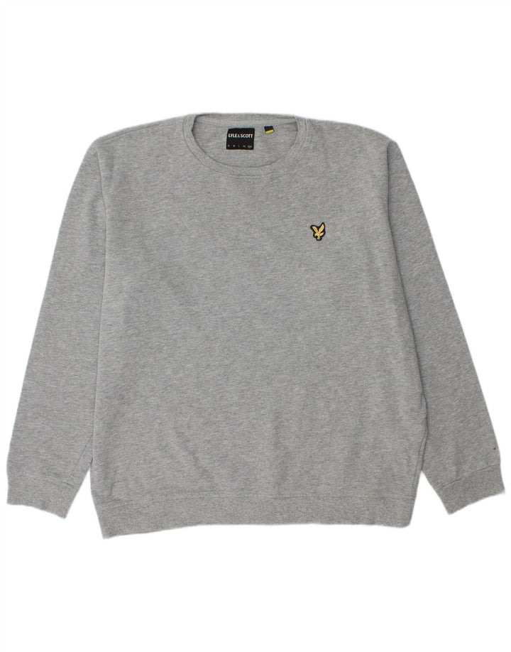 LYLE & SCOTT Pull à col rond pour homme 2XL Gris Coton