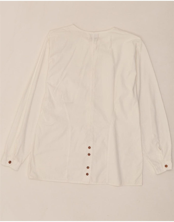 SISLEY Womens Shirt Blouse IT 42 Medium White Vintage Sisley and Second-Hand Sisley from Messina Hembry 