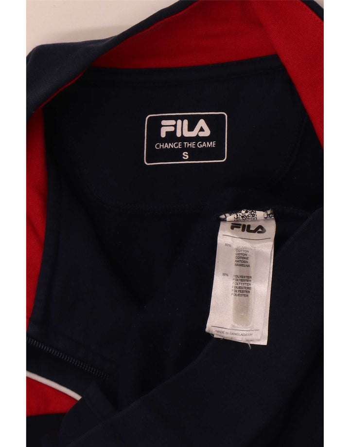 Fila Veste de survêtement pour homme en coton color block bleu marine Small