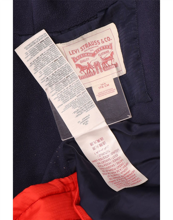 Levi's Veste matelassée à capuche garçon 15-16 ans Bleu marine colour block