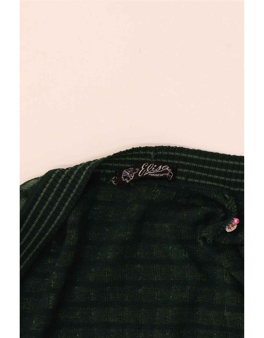 vintage Femme Cardigan Ouvert Pull IT 44 Medium Green Check