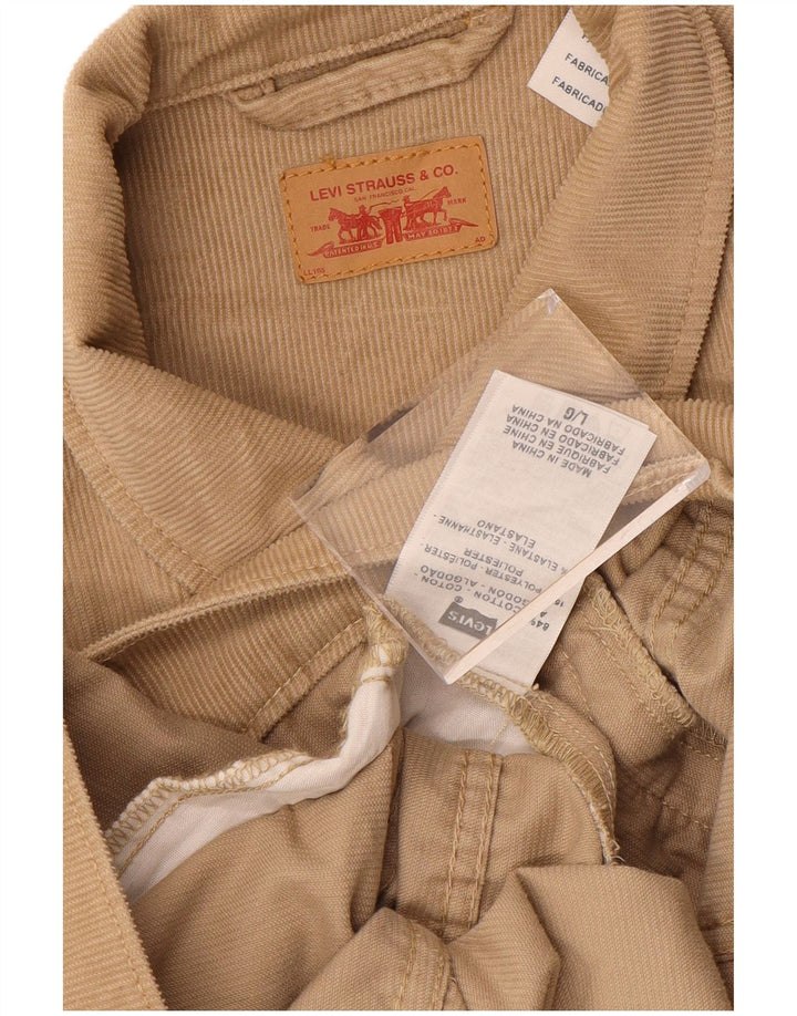 LEVI'S Veste en velours côtelé pour femme UK 16 Large Beige Coton
