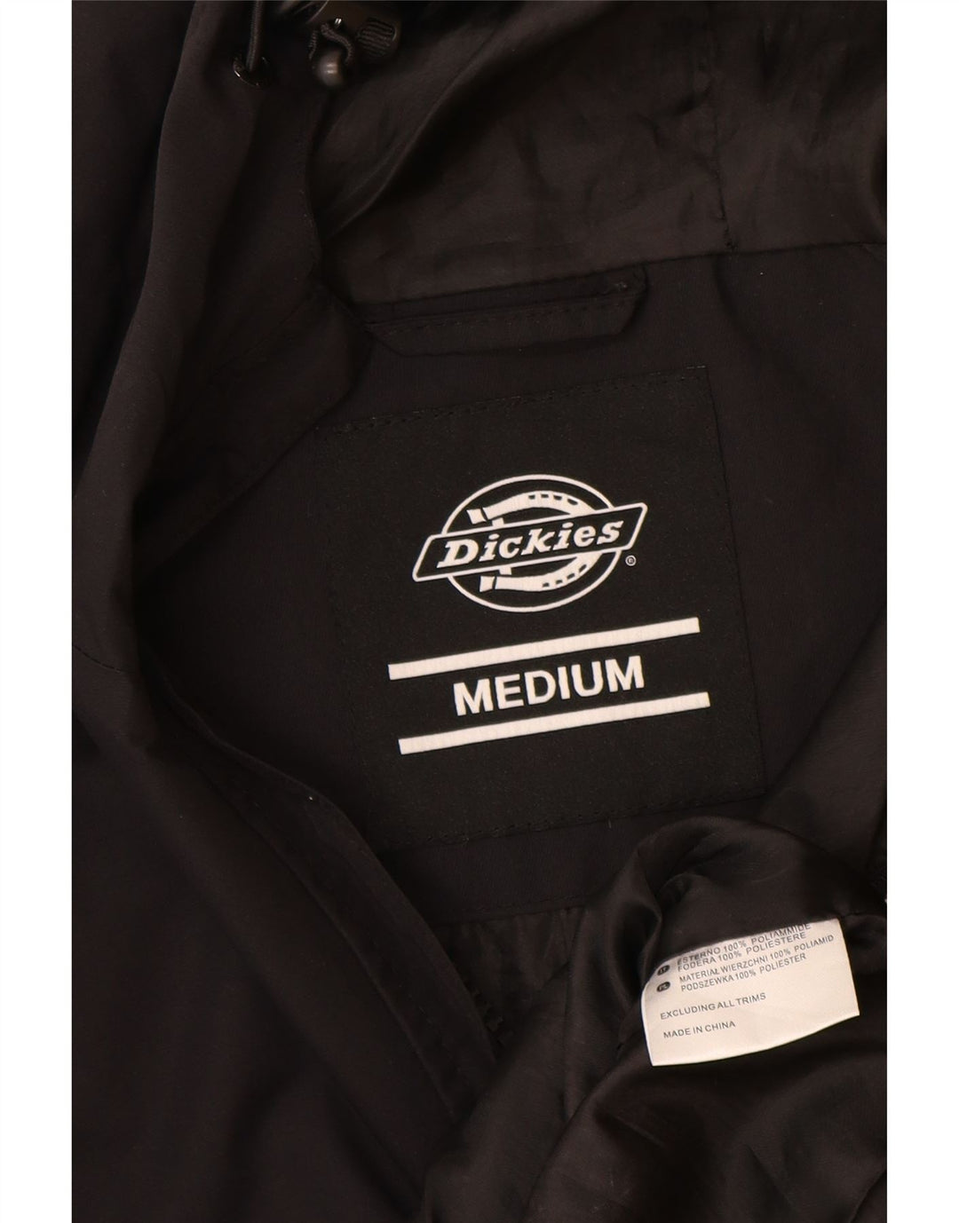 Dickies Veste Anorak à capuche pour homme UK 38 Medium Noir Polyamide